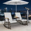 Banc oscillant de style nordique, banc d'extérieur pour 2 personnes