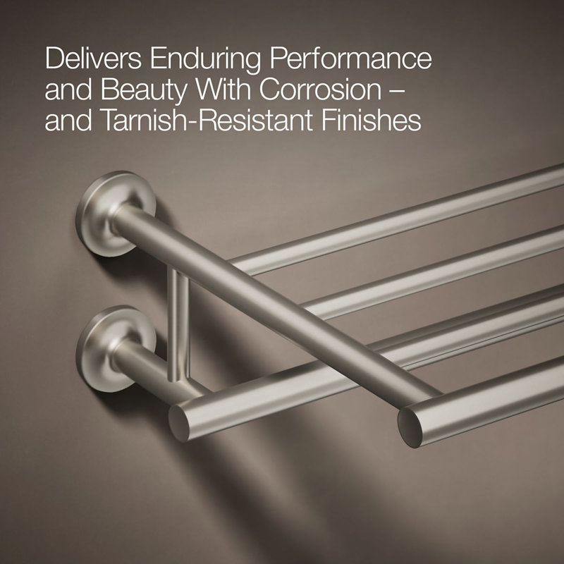 Purist Hotelier Wall Shelf, Vibrant Brushed Nickel