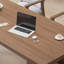 Bureau rectangulaire en bois massif brun noisette-1239391729