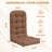 Outdoor Replacement Cushion Set  4.7" Thick High Back Seat / Back Cushions with Ties, Buckle (Set of 2)-2085944035