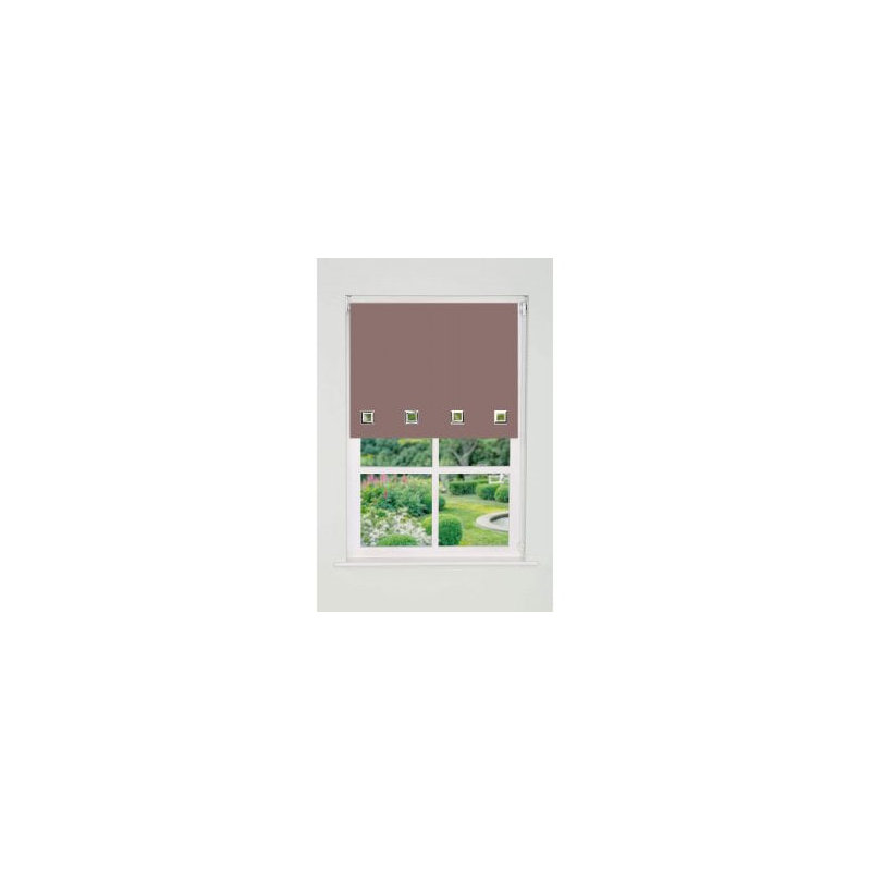 Semi Sheer Roller Shade, Brown, 140cm W x 165cm L
