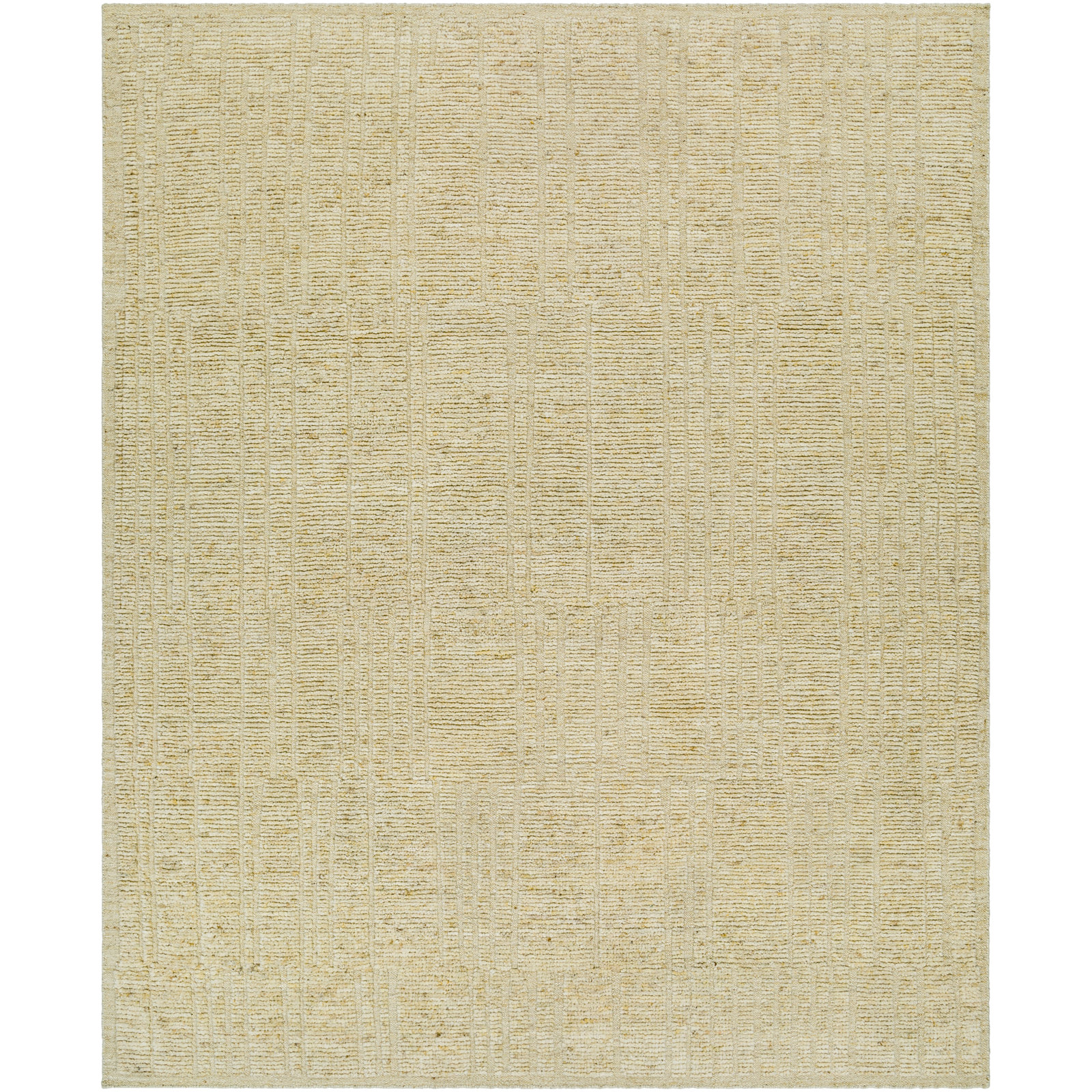 Gitte Hand-Knotted Beige Wool Rug, Rectangle 8' x 10'