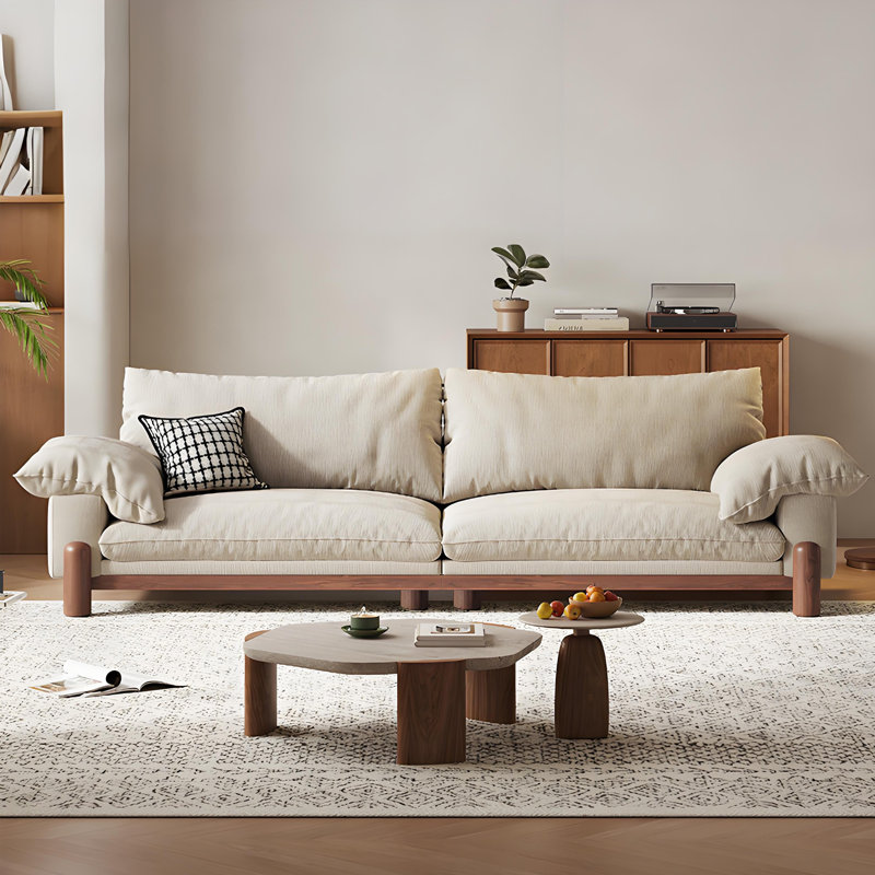 Canapé droit 94,49 po Mid-Century, H 33,86 po x l 94,49 po x P 33,46 po