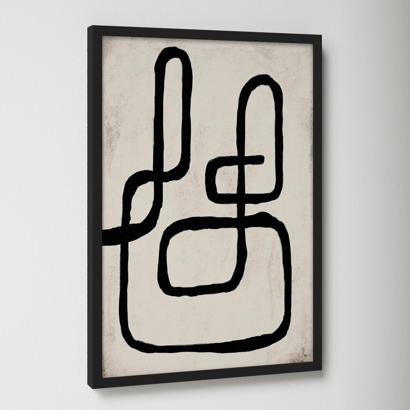 Linework 1 by StudioM, Black Framed Paper, 20" H x 14" W x 1.25" D