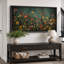 Moody Green Wildflower Florals Modern Decor, très grandes photos, impression sur toile encadrée-107118463-111666037