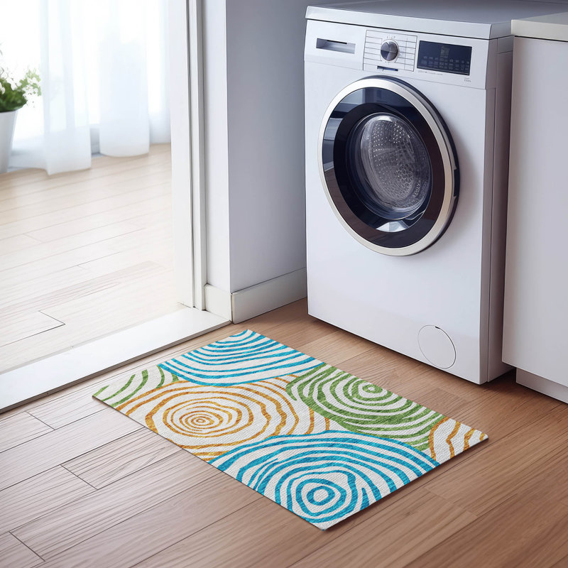 Tapis de porte d'extérieur antidérapant Leis, Rectangle 1 pi 8 po x 2 pi 6 po