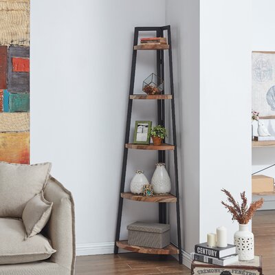 Steelside™ Charter Corner Bookcase & Reviews | Wayfair