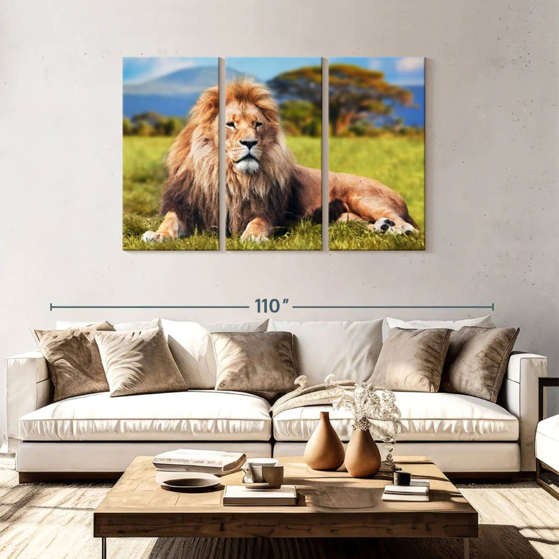 Brampt Chill Safari Lion, 48" H x 74" W