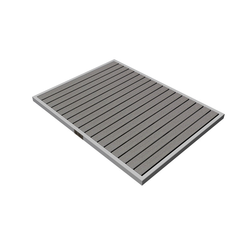 Manufactured Wood Rectangular Square Edge Table Top, Silver/Slate, 32" L x 24" D