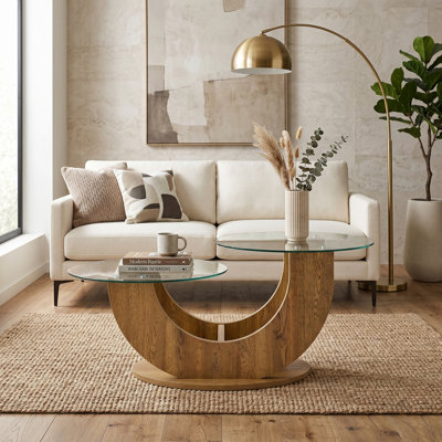 Single Coffee Table With Glass Top