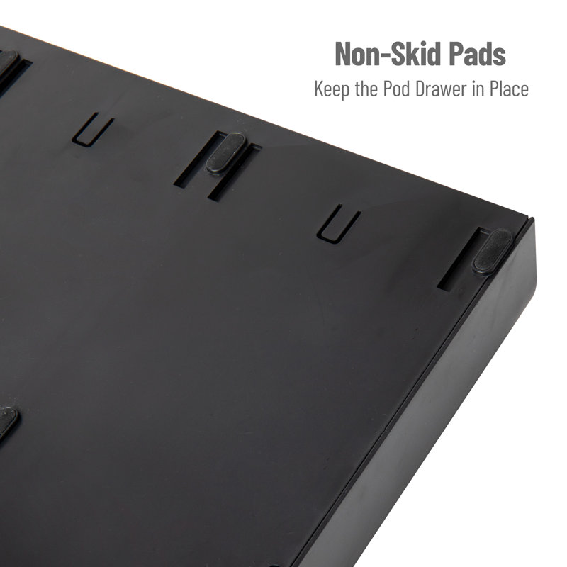 Black Wood Veneer Coffee Pod Drawer for 36 Capsules