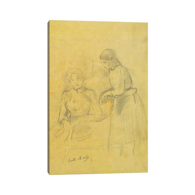 Portrait Of Alice Gamby And Julie Manet, 1889 by Berthe Morisot - Wrapped Canvas Print