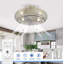 Flush Mount Ceiling Fan with Light Caged Farmhouse 6-Speed Reversible DC Motor with Remote Matte White-130156545