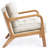 Cloud Comfort Cushion with Wooden Armrest Accent Chair-878953881