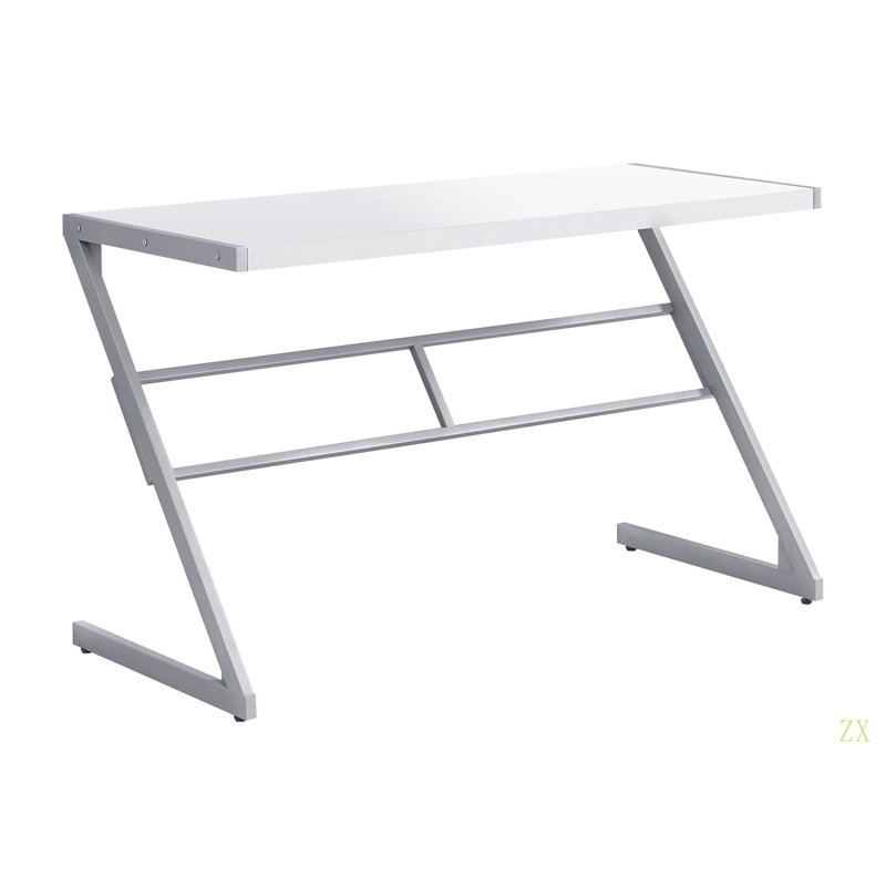 Bureau d'ordinateur, bureau personnel, ordinateur portable, L 48 po, stratifié de travail, métal, contemporain, moderne