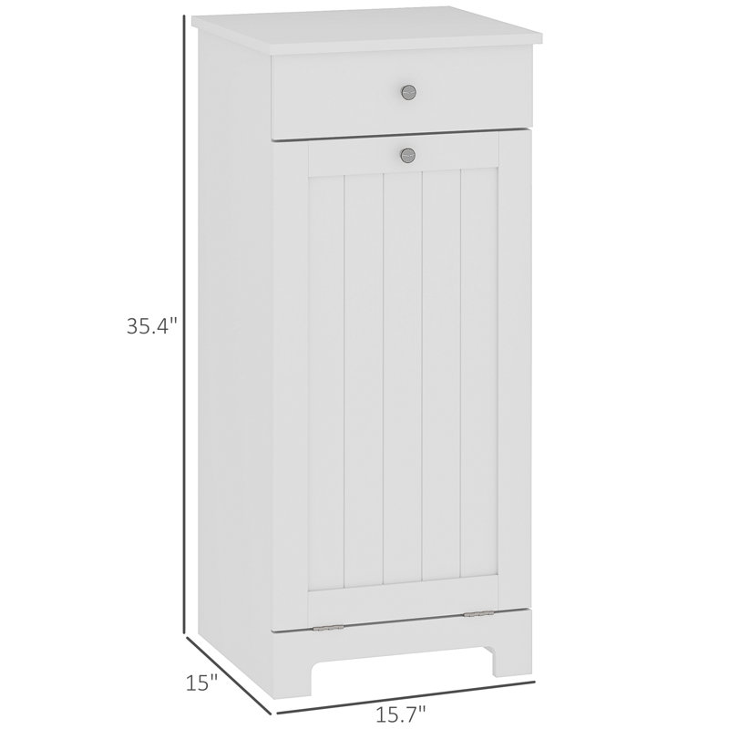 Laundry Hamper Cabinet With Removable Basket, Tilt Out Laundry Hamper Cabinet With Drawer And Beadboard Door, Laundry Cabinet Bathroom Storage Cabinet