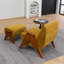 Upholstered Armchair with Footstool-488585402-503314700