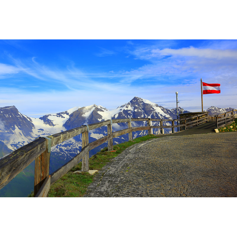 Austrian Flag by Agustavop - Wrapped Canvas Print, 51cm H x 76cm W x 3.8cm D