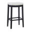 Tabouret de comptoir et de bar en bois massif sans dossier avec siège rembourré Bartonville-875261410-866721047