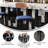 Commercial Metal Barstool with Wood Seat and Boomerang Back-1895090105-1895090106