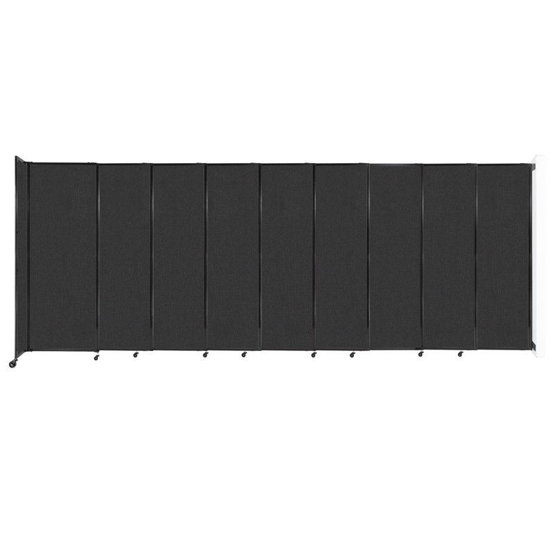 Cloison coulissante 5 pi, H 60 po x l 86 po x P 33 po, Noir