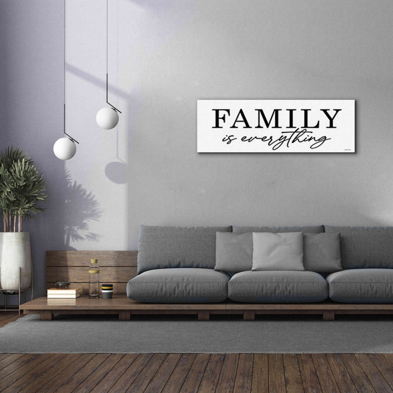 Reproduction sur toile tendue «Hariolf Family Is Everything» par Lettered & Lined, H 20 po x l 60 po x P 1,5 po