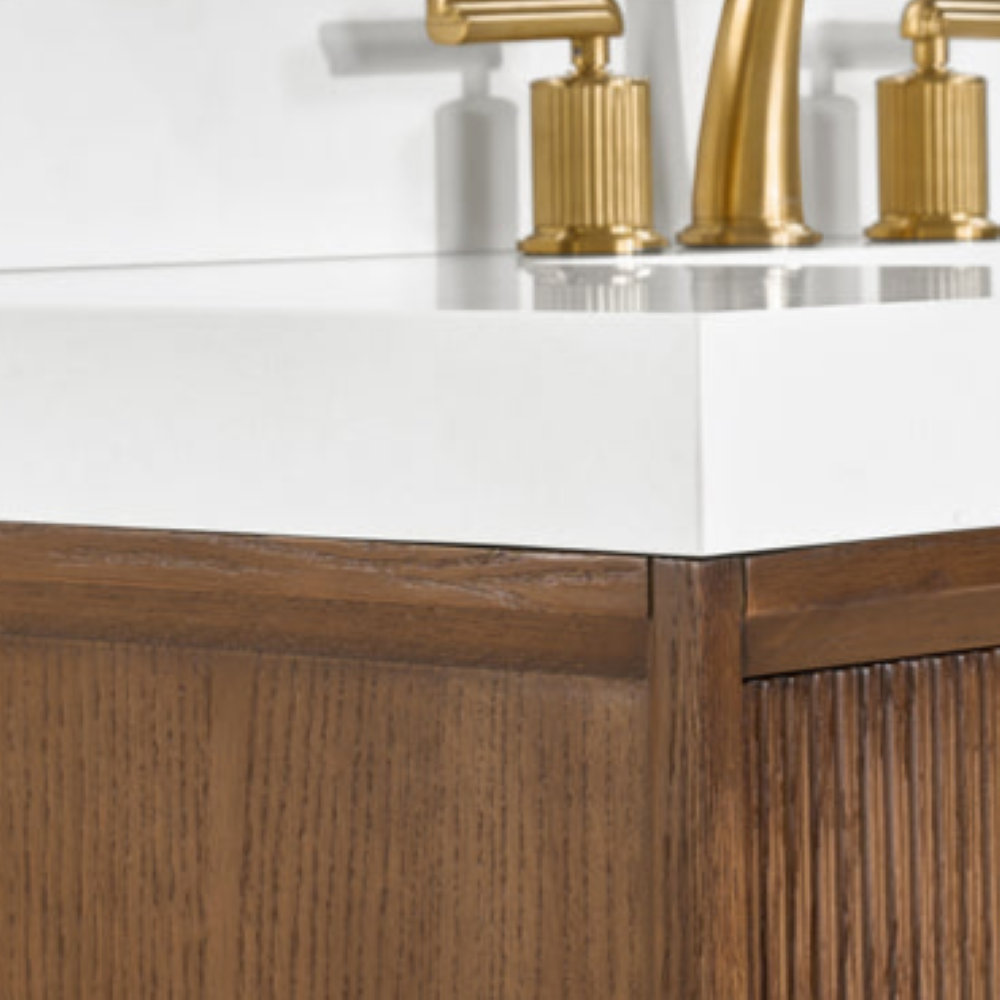 Momo Oak Single Bathroom Vanity, Chestnut Oak, 24"