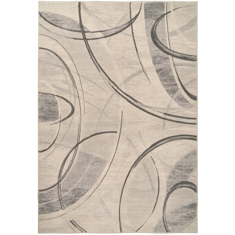 Thurner 63972-6696 CREAM/GREY/DK GREY, Rectangle 2' x 3'11"