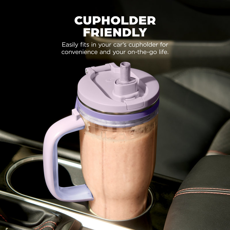 Ninja BlendBoss Tumbler Blender with 26-oz. Travel Tumbler with LeakProof Lid, Chug Spout & Detachable Straw, Lavendar Lemonade