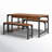 Paulsen 63'' 3 Piece Dining Table Set with 2 Bench & Wine Glass Holder