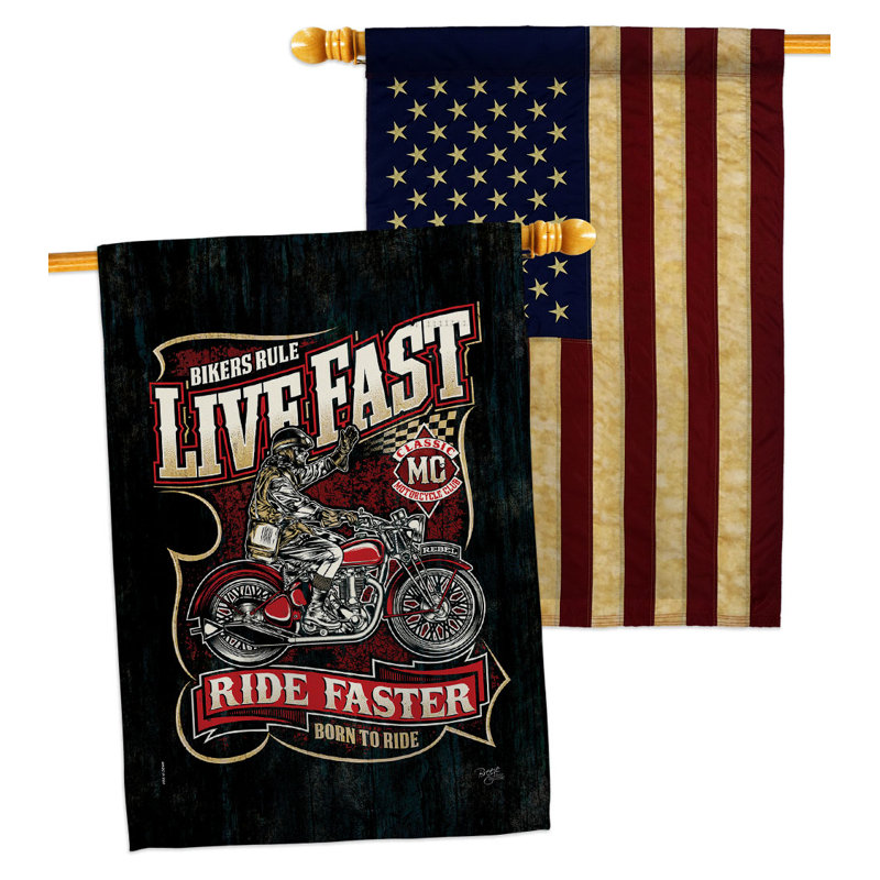 Double Sided 40'' H x 28'' W Polyester House Flag