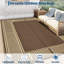 Tapis de paille géométriques imperméables réversibles en plastique pour véranda-977774667-977774711