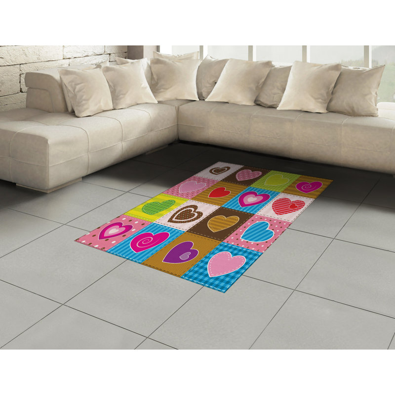 Romantic High Density Long Fiber Poly Threads Decorative Area Rug Carpet, Rectangle 4' x 5'8"