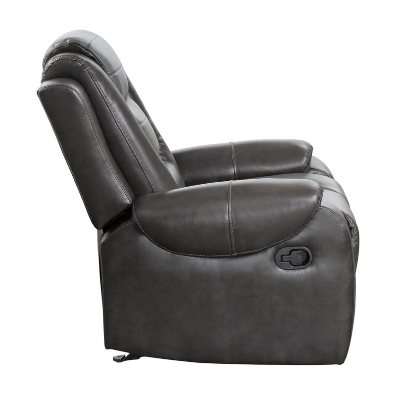 Fauteuil inclinable Gurutz, Similicuir gris