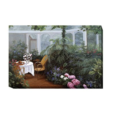 «Garden and Tea Room», reproduction de photo sur toile tendue