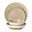 Service de table en grès 16 pièces Gibson Elite Octavia Place, service pour 4, assiettes et bols coupe moderne, finition glacis réactif, taupe, va au micro-ondes et au lave-vaisselle-124871755
