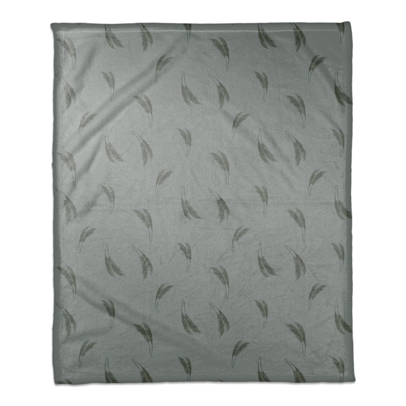 Hand Woven Throw Blanket, Blue/Gray