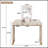 Classic Wood Vanity Desk with Flip Mirror, 3-in-1 Dressing Table with 2 Drawers and Storage Space for Bedroom-640349134