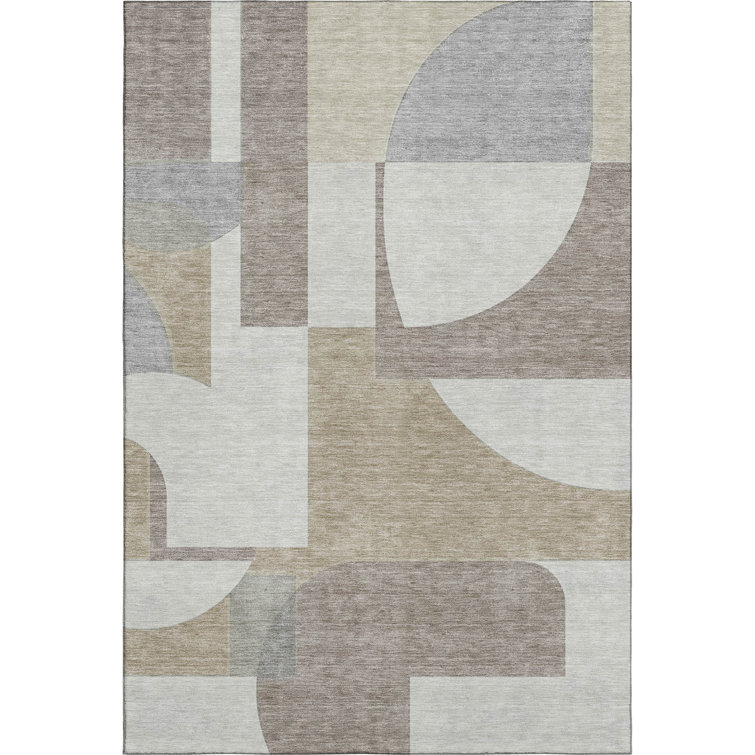 Premium Machine Washable Mehara AMF1692 Mid Century Rug