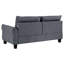 Canapé modulaire gris à dossier lâche