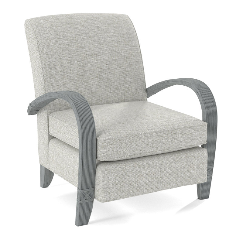 Vero Armchair, White Sugar Performance; 0863-91, Nickel
