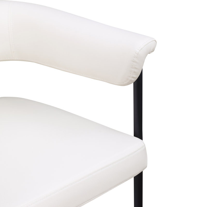 Chaise de salle à manger Malin, Cuir crème végétalien