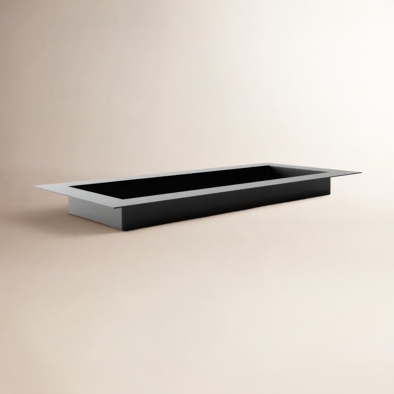 Geo Series Metal Planter Box, Black