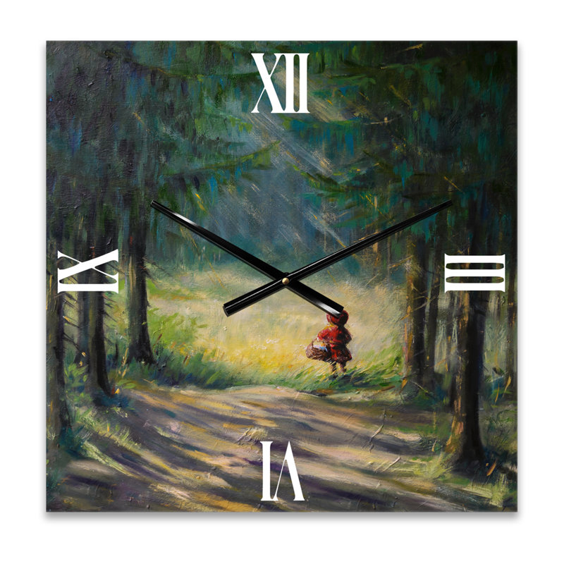 Petit chaperon rouge dans les bois - Horloge murale traditionnelle, Grand