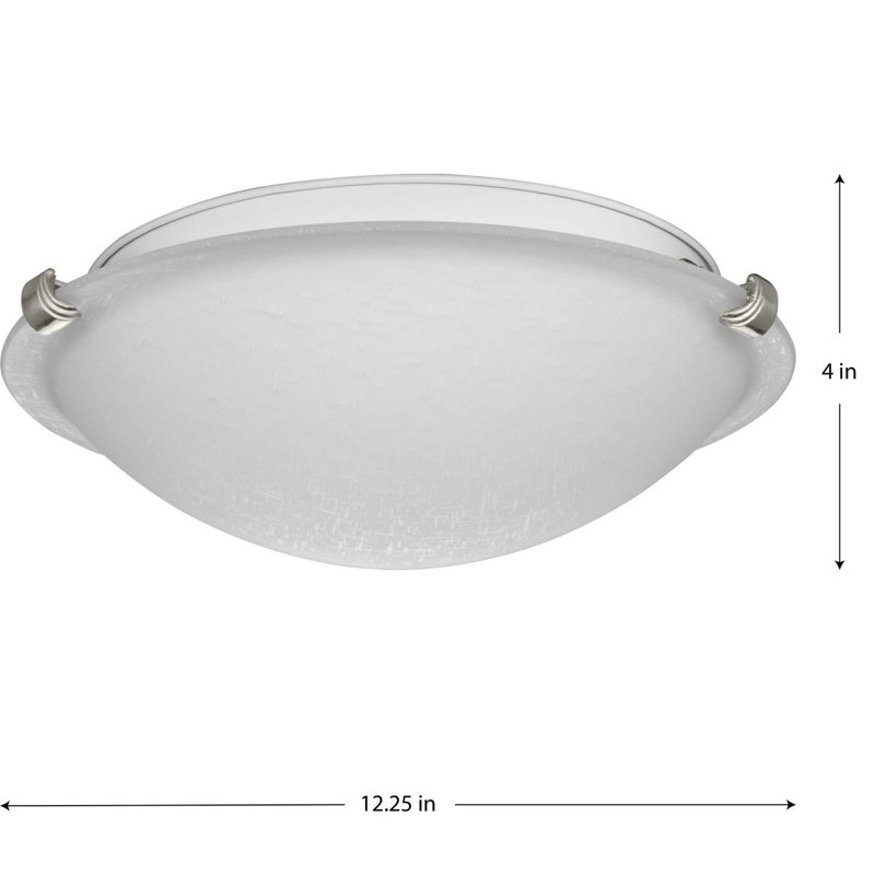 Plafonnier encastré simple 2 lumières 12,25 po Cacilia