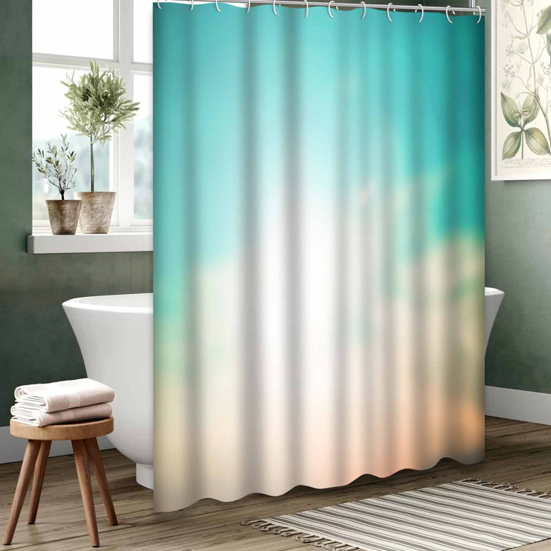 Rideau de douche orange imperméable, rideaux de douche pour la salle de bain avec 12 crochets, 72" L x 78" W
