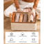 Organisateur de vêtements pour garde-robe 4 pièces avec poignée, bacs de rangement en tissu avec cadre en métal