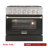 KUCHT Professional 36 in. 5.2 cu. ft. Dual Fuel Range for Natural Gas  with Sealed Burners and Convection Oven in Stainless Steel with Black Oven Door-87227276-87227284