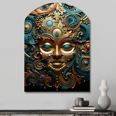 Cecil - Arch Mexico Metal Wall Decor, Asymmetrical Metal Wall Sculpture Print