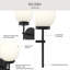 Applique murale 1 lumière noir mat Rigsby-127683764